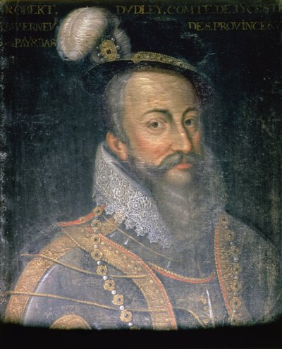 Porträt von Robert Dudley (1532-88) Earl of Leicester von Jean Laurent Mosnier